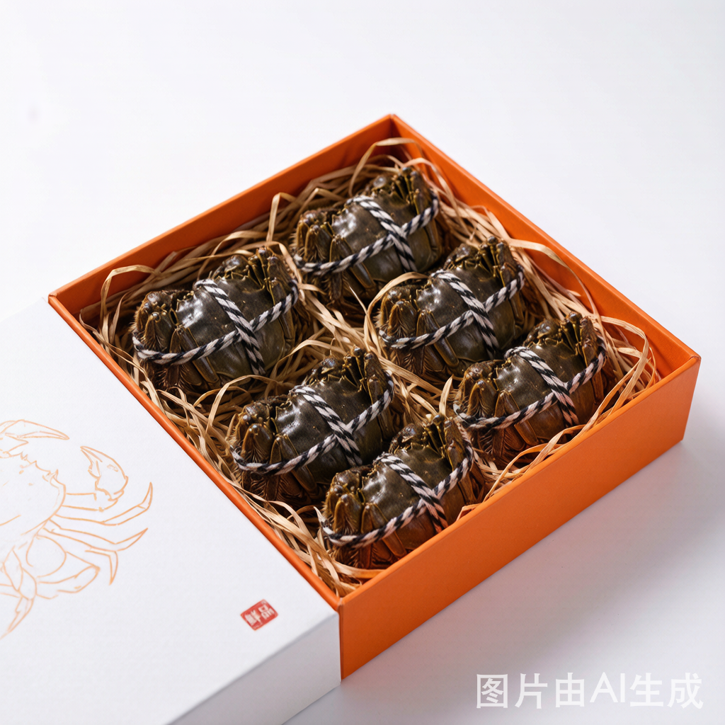 阳澄湖大闸蟹 8只装 公母搭配 礼盒